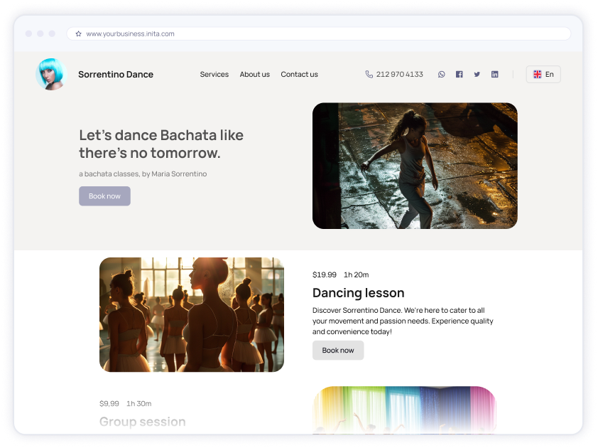 A screenshot of a website interface, displaying a modern, user-friendly design with navigation and content sections.